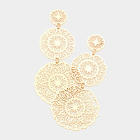 Triple Brass Earrings